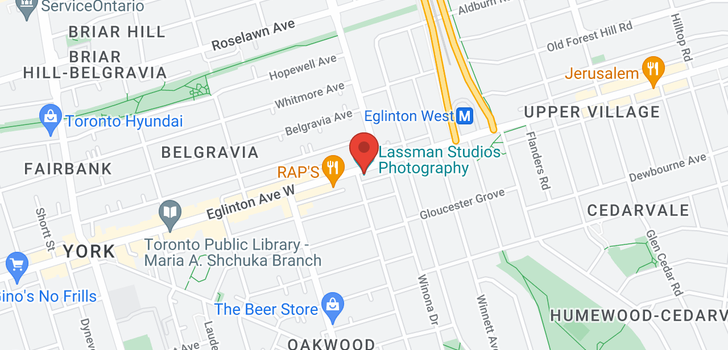 map of 1491 EGLINTON AVE W